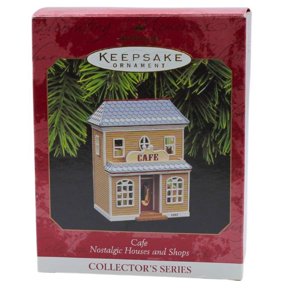 1997 Cafe Hallmark Keepsake Christmas Ornament Nostalgic Houses & Shops